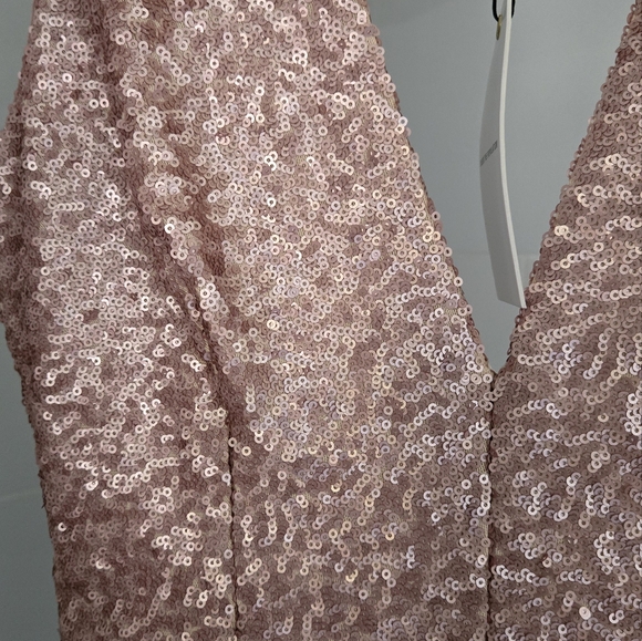 Dress the Population pink muted sequined dress sz m nwt - Picture 3 of 8